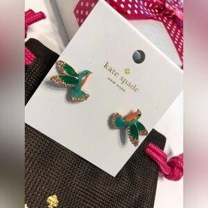 Kate Spade Hummingbird Stud Earrings NWT
